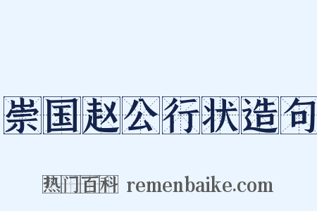崇国赵公行状造句是什么意思的图片